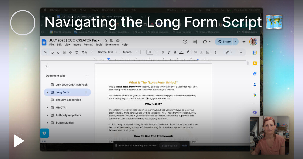 Long Work Script Navigating the Long Form Script πΊοΈ β Tella