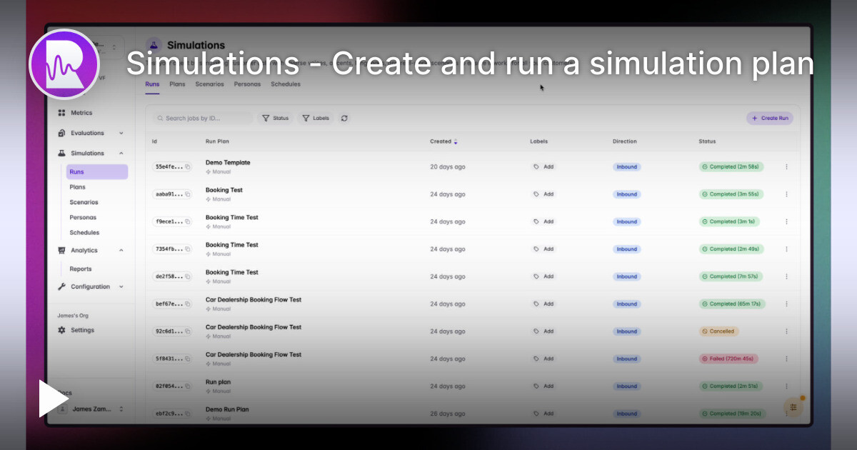 Simulation Plan Example Simulations - Create and run a simulation plan — Tella