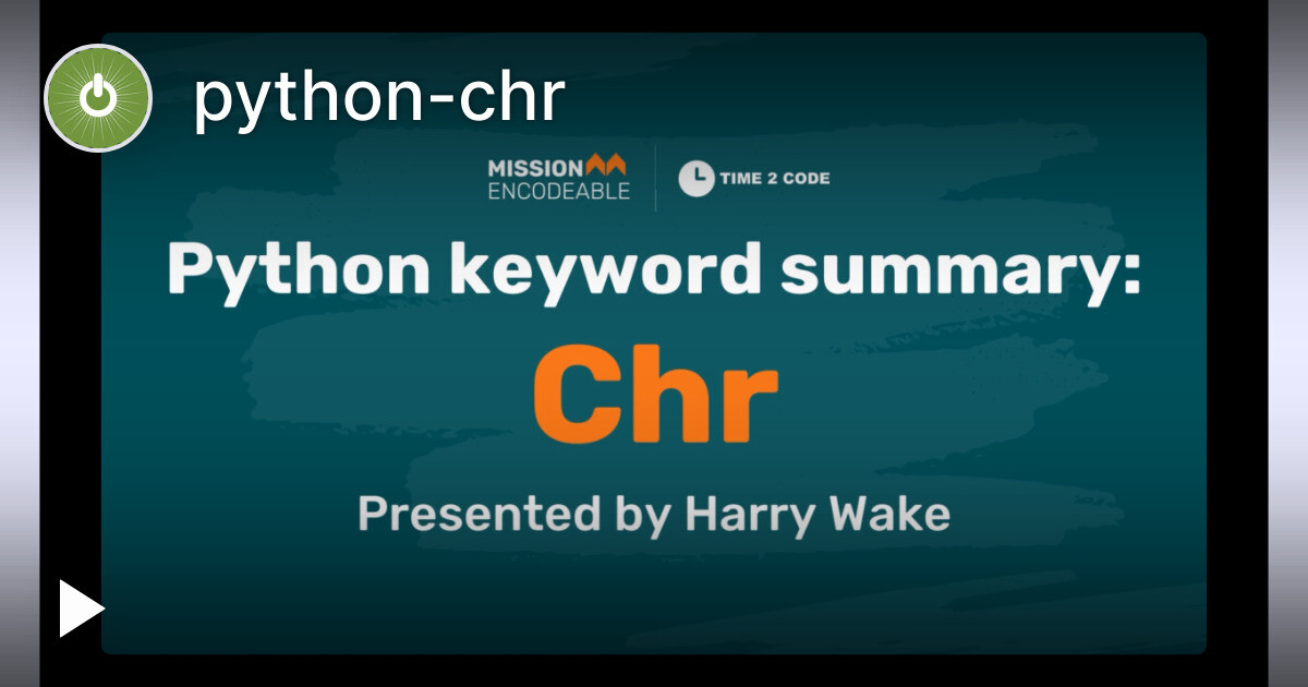 python-chr — Tella