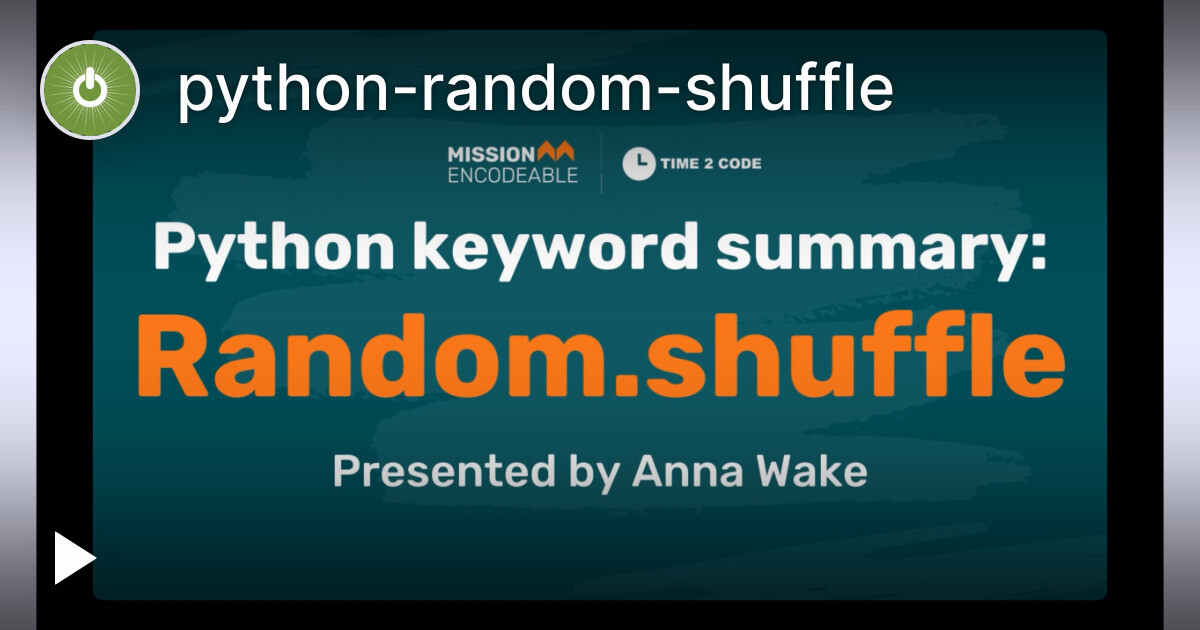 python-random-shuffle — Tella